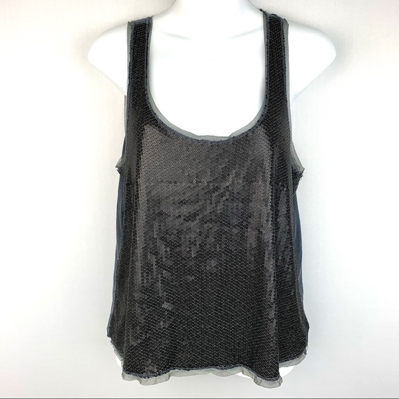 50% OFF American Eagle Black Sequin Mesh Cami - Picture 2 of 8